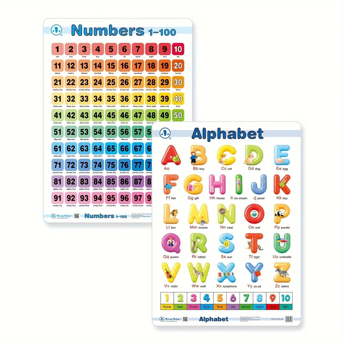 12in1 Object Recognition Education Posters with Erasable Board