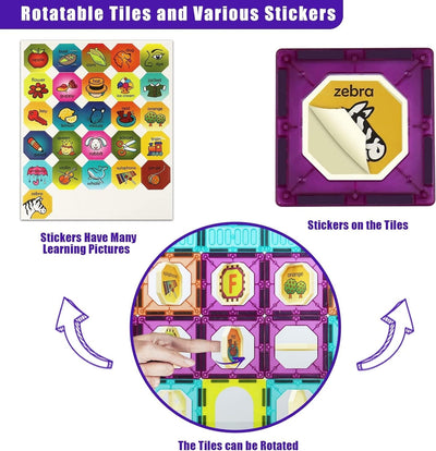 DIY Creative Magnetic tiles Construction Blocks - 32 pieces