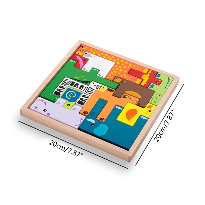 Wooden Animal Creative Challenge Puzzle Board - 298