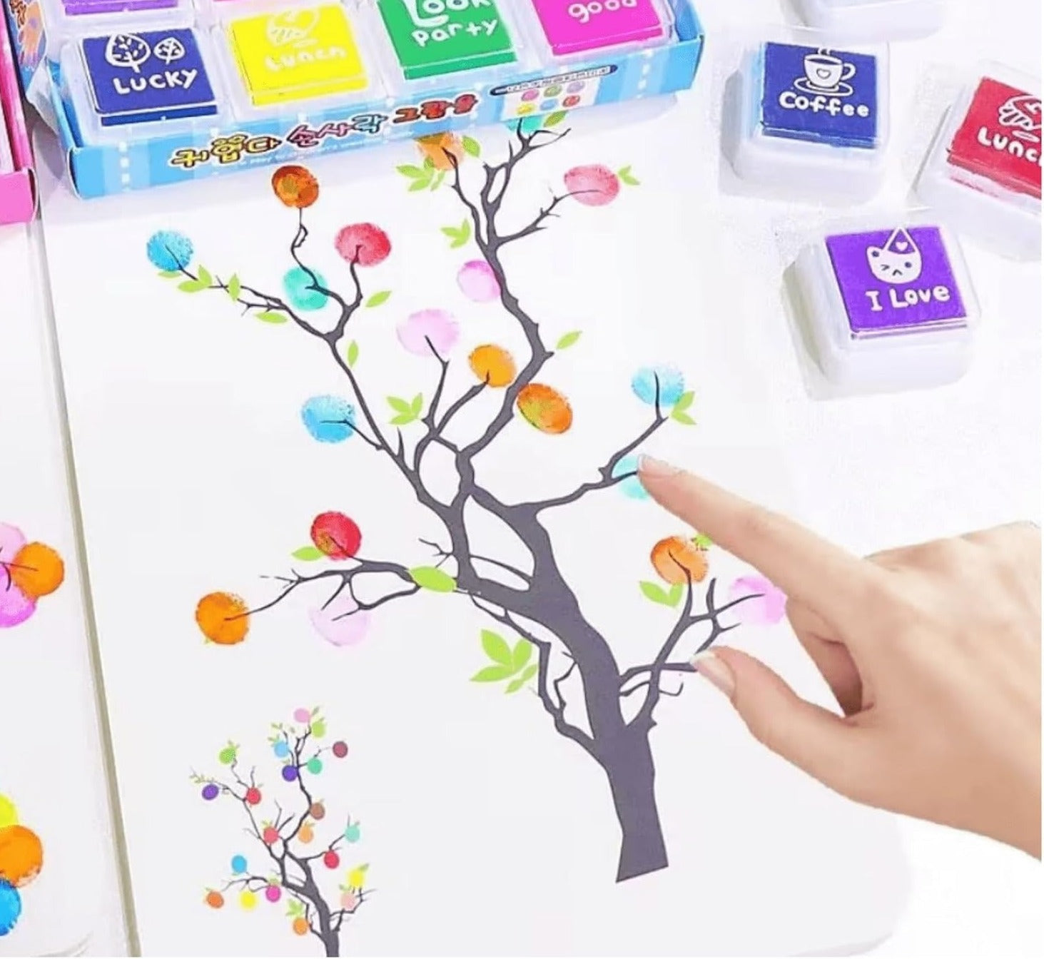 DIY Creative Finger Painting Doodle Art Book Kit - 24 Colors