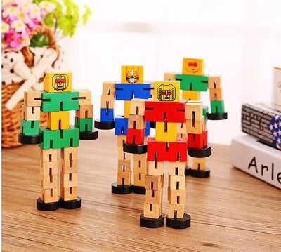 Bloques giratorios de madera transformables para robots (hazlo tú mismo) - 715
