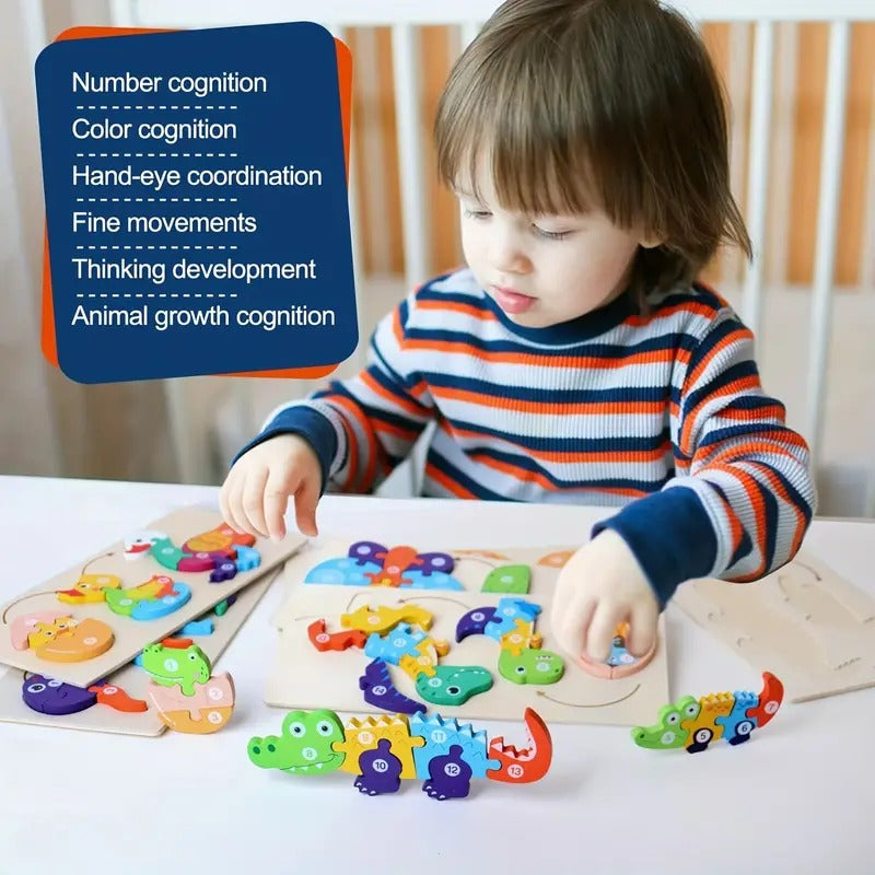 3D Cognitive Puzzle of Animal Growth - Random Animals