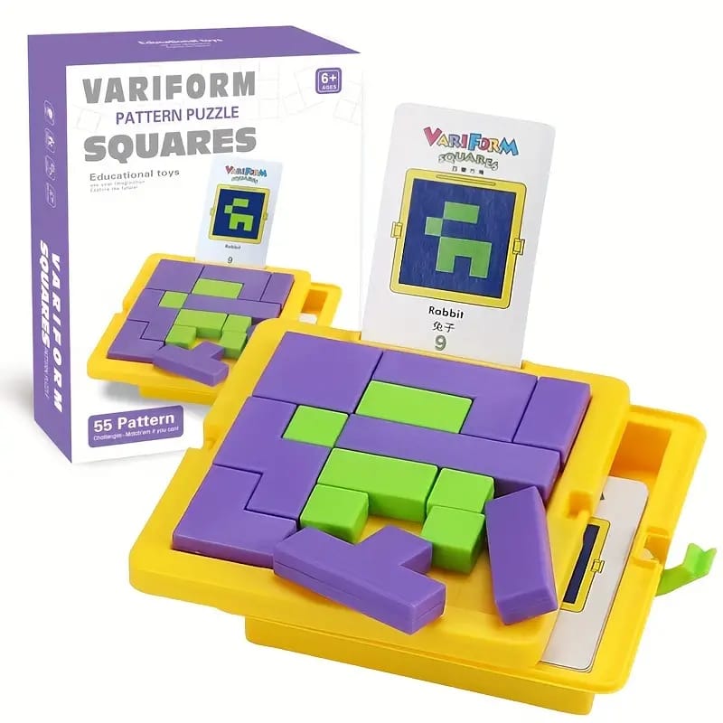 Variform Squares Mind Pattern Puzzle - 55 Challenges
