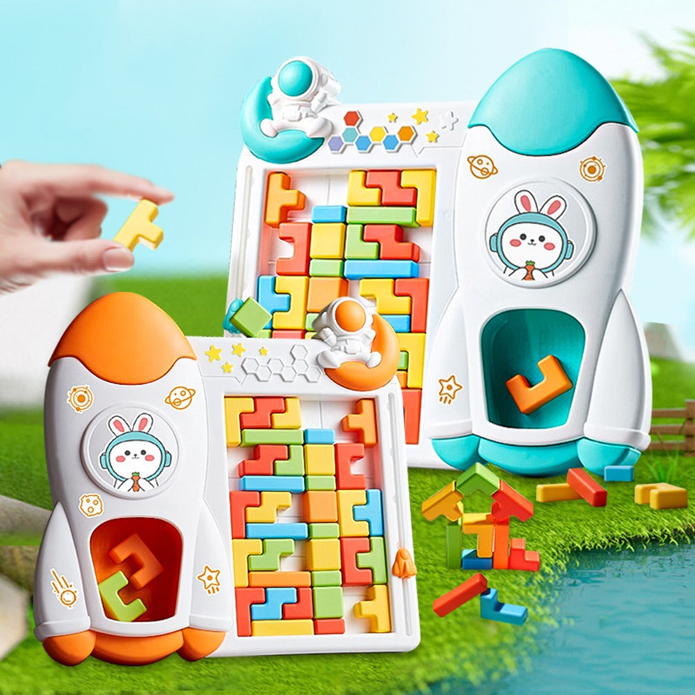 Space Rocket Tetris Table Block Challenge Game - 052