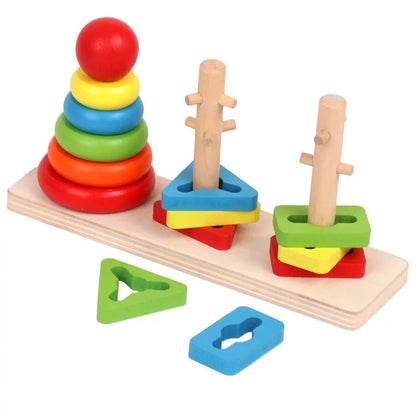 Rainbow Three Column Shapes Tower - 744