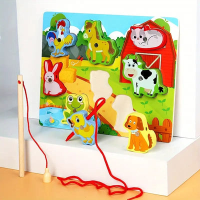 3D Magnetic Lacing Colorful Puzzle - Random Design - 003