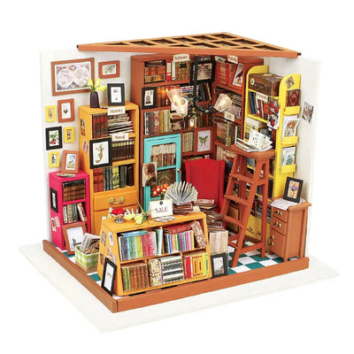 Doll House With Furniture Children Green Miniature Dollhouse Wooden Kits Assemble Toy Xmas Birthday Gifts
