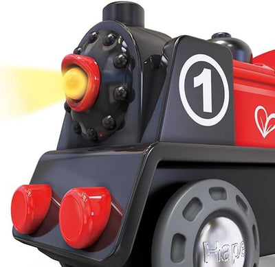 Fidtoy Tren de Juguete a Pilas Compatible con Vías de Madera