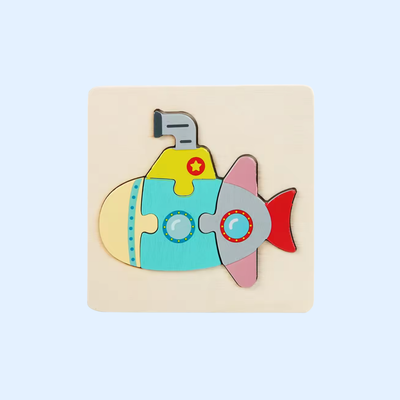 Fidtoy Shape & Learn Wooden Puzzle for Toddlers Montessori Early Learning