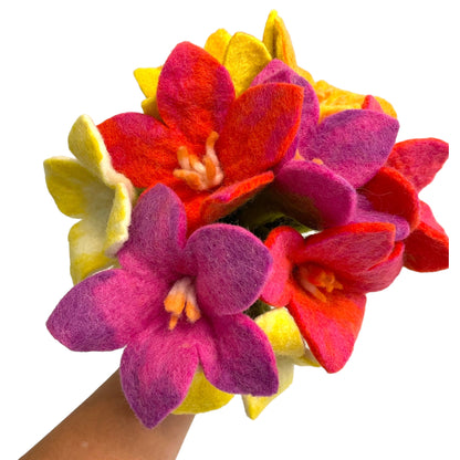 Montessori Felt Flowers Bouquet Toddler Sensory Play Toy