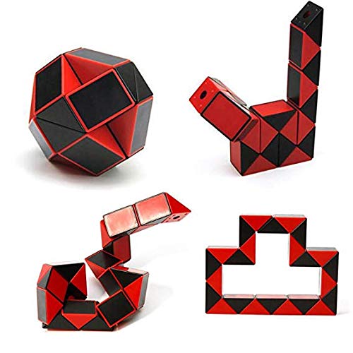 AdiChai ShengShou Rubic Snake Magic Speed Cube - Red and Black - Speed Magic Cubes