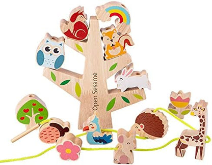 NUDITO Juguete Didáctico Montessori para Niños. Juguete Educativo de Madera para Niños y Niñas. Bloques de Equilibrio de Madera para Niños. Juguete de Arrastre para Niños.