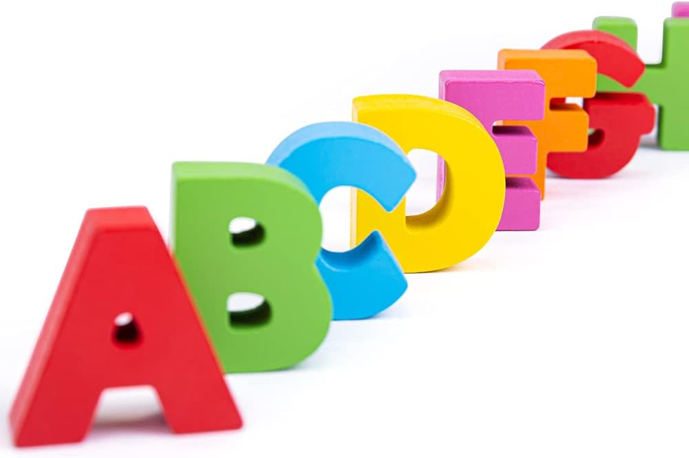 Fidtoy Wooden ABC Puzzle Board with Chunky Alphabet Letters