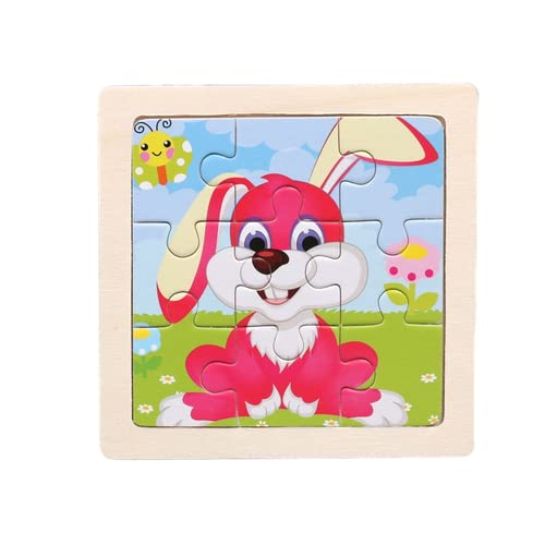 Lot of 10 Wooden Puzzles for Children