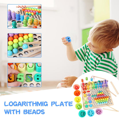 13 in 1 Beads Activity Board Montessori Inspired Kids Educational Wooden toys
