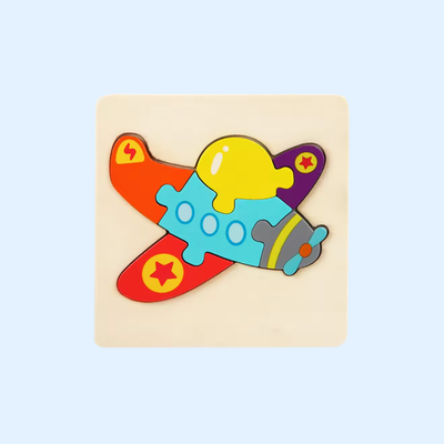Fidtoy Shape & Learn Wooden Puzzle for Toddlers Montessori Early Learning