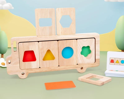 Puzle tridimensional de geometría para educación temprana y cognición del color para bebés