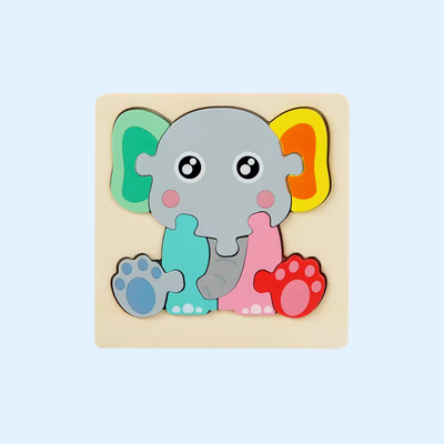 Fidtoy Shape & Learn Wooden Puzzle for Toddlers Montessori Early Learning