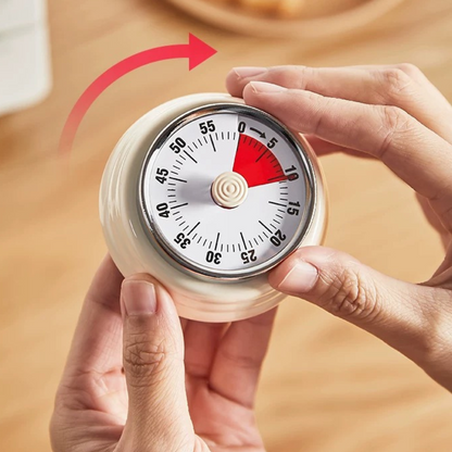Visual Countdown Round  60 Minute Timer Mechanical Magnetic Kitchen Timer