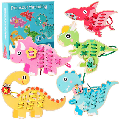 Tableros para ensartar con dinosaurios