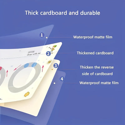 Fidtoy Reusable Magic Practice Notebook for Toddlers – Wipe Clean Writing & Drawing Learning Toy