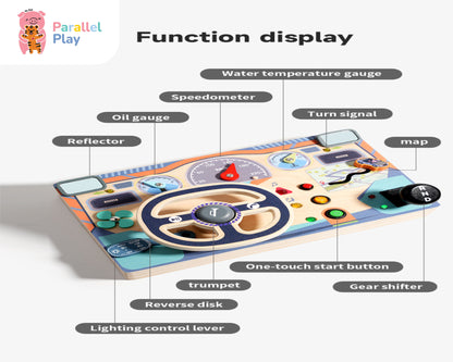 Little Driver’s Wooden Steering Dashboard