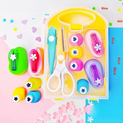 Kit de bricolage pour enfants – Set de création artistique amusant avec perforatrices en papier
