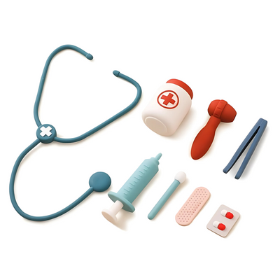 Kit de Jeu de Docteur pour Enfants – Kit Médical Montessori et Jouet d'Imitation pour Tout-Petits
