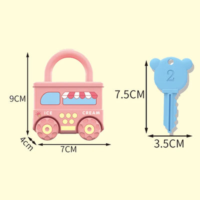 Fidtoy Unlock Train Team – Múltiples Vagones de Tren con Cerraduras para Niños