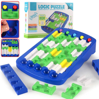 Juego de laberinto magnético de lógica para niños – Juguete educativo de ingenio para resolución de problemas y aprendizaje divertido