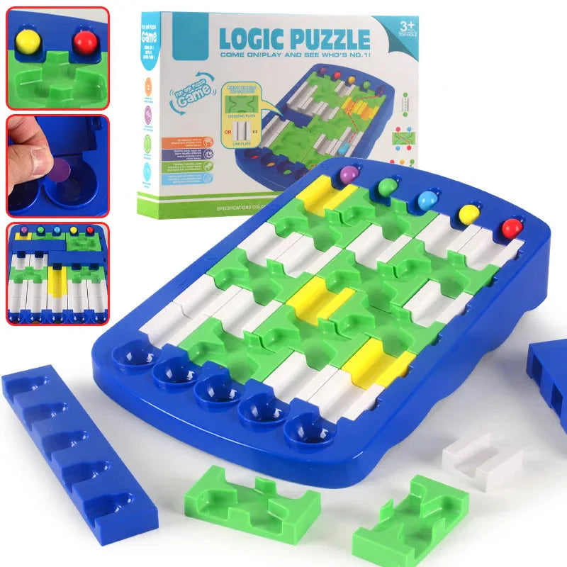Juego de laberinto magnético de lógica para niños – Juguete educativo de ingenio para resolución de problemas y aprendizaje divertido