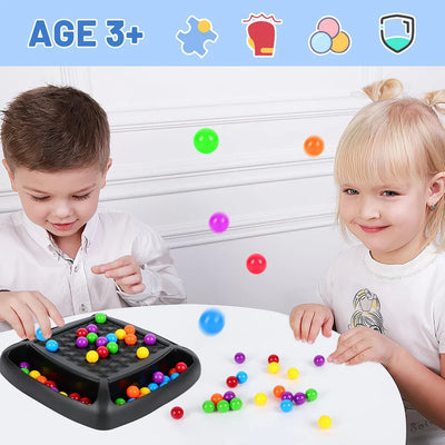 Fidtoy Rainbow Chessboard Ball Game for Kids and Family Play