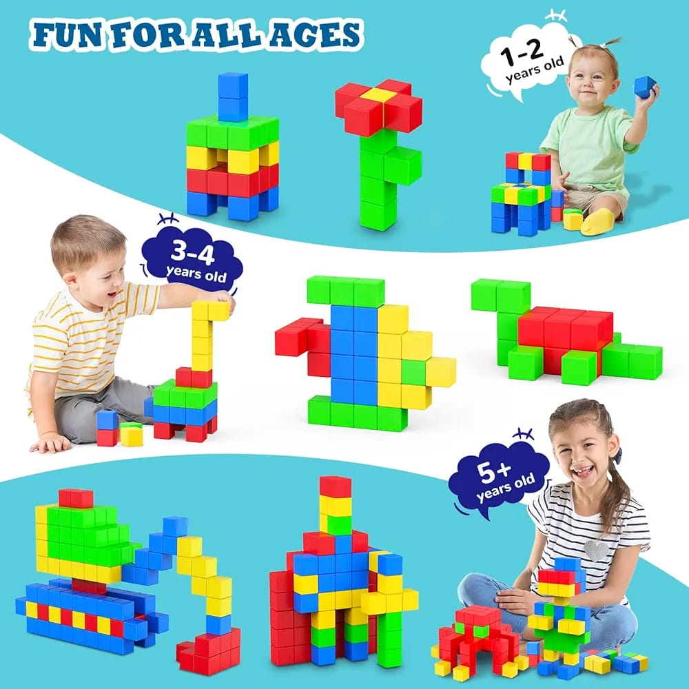 Colorful Magnetic Cube Learning Blocks Set 3 x 3 cm cube - 610