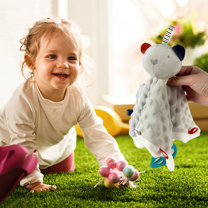 2 Pair Baby Comforter Blanket for New-born Toys Sensory Toys for Babies Baby New-born Animal Soft Toys Gifts Soft Touch Cuddle Snuggle Toys