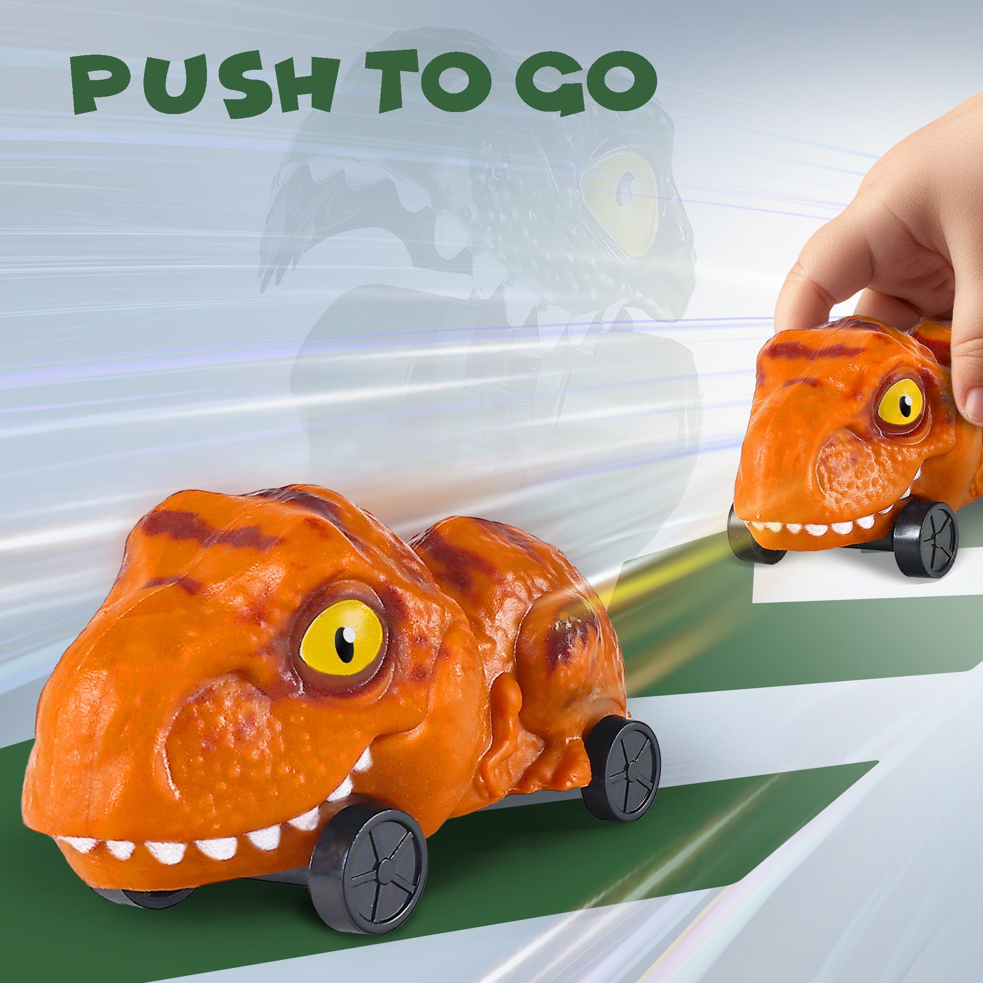 Kids Dinosaur Cars Launcher Toys Set