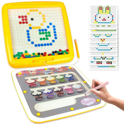 2in1 Magnetic Bead Maze Color Sorting and Drawing Board - 134