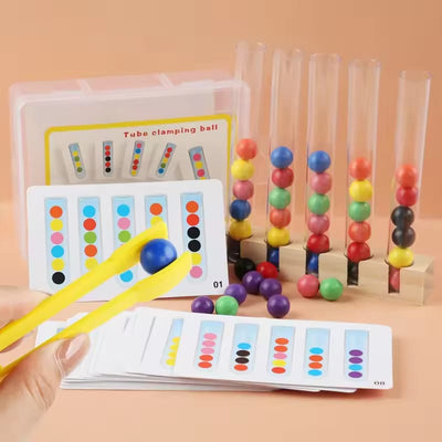 Colorful Clip Beads Test Tube with 48 Pattern Challenge