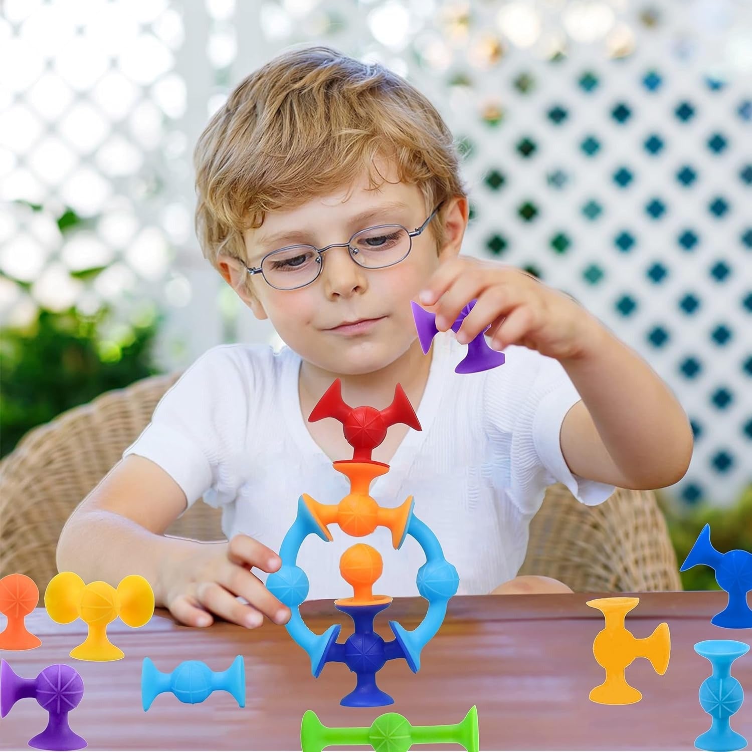 Suction Silicone Cup Sensory Connector Jar 48 pieces