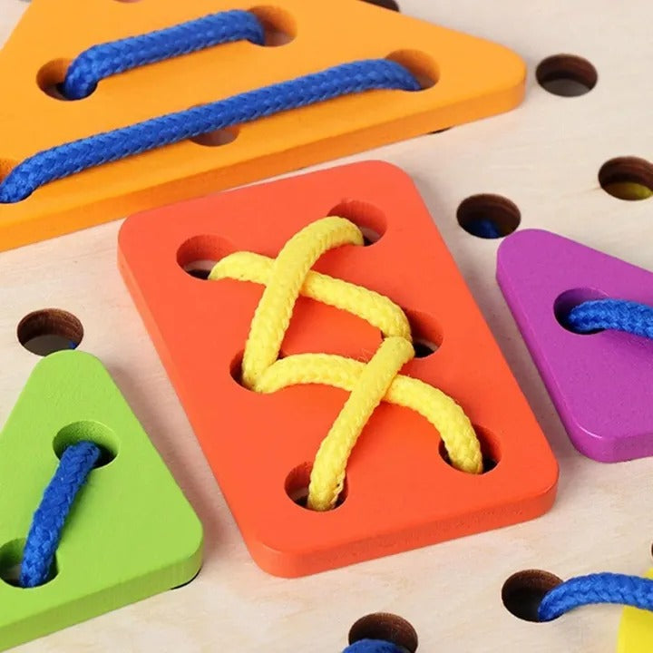 Wooden Rope Shape Lacing Pattern Kit - 966