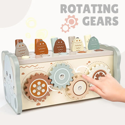 Juego de juguetes musicales sensoriales Fidtoy para niños pequeños - Juguete educativo de madera Montessori