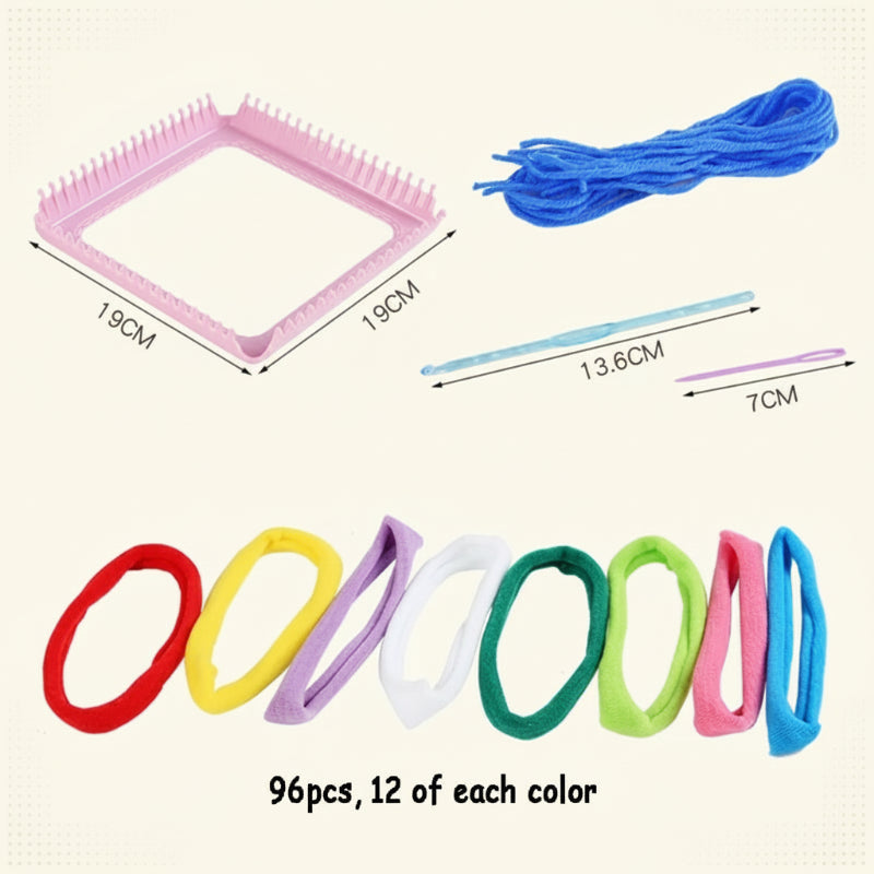 Kit de tejido DIY para niños – Kit creativo de telar para niños, juguete de aprendizaje temprano