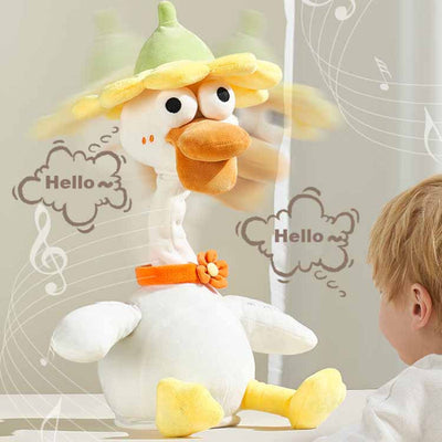 Fidtoy Repeater Duck Plush Toy Talking Baby Interactive Toy