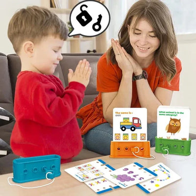 Fidtoy - Actividad Montessori de ganzúas con 40 tarjetas de desafíos