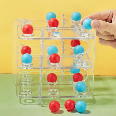 Fidtoy Juego de tres en raya 3D retorcido para niños