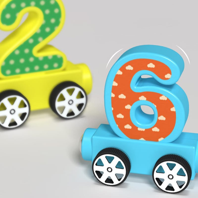 Wooden Magnetic Number Train - 1 to 10