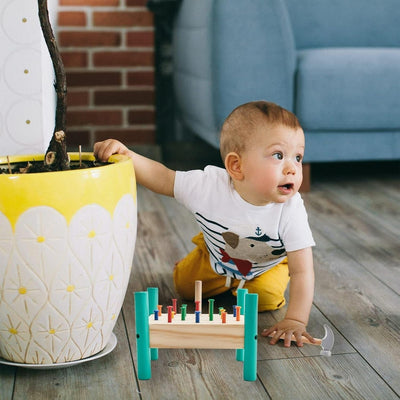 Interactive Nailing Wooden Table Activity Hammering Bench - 603