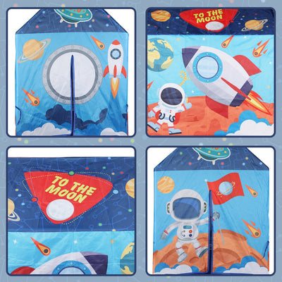 Fidtoy Tienda de juegos espacial para niños, casita de juegos interior, escondite