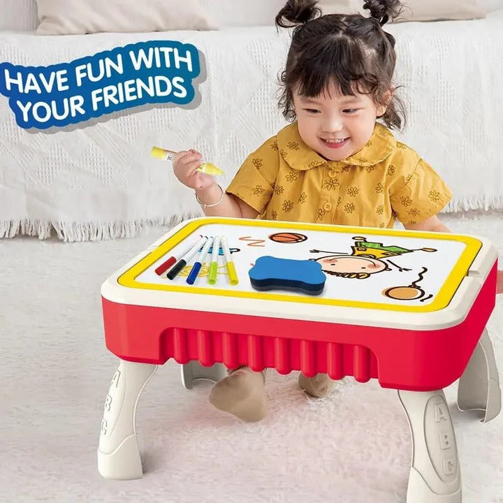 3 In 1 Multifunctional Briefcase Building Blocks Table - T10