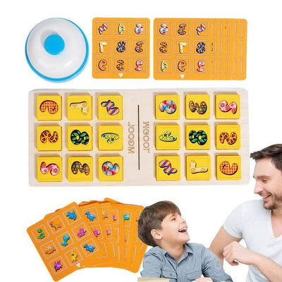 Juego interactivo de campana para emparejar números y dinosaurios - 2 jugadores
