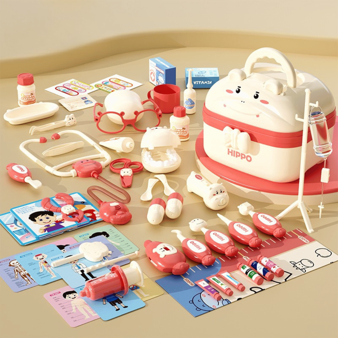 Hippo Doctors Set™ - Mini Docteurs en Action - Kit Docteur Jouet
